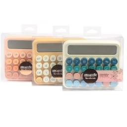 CALCULADORA IBI CRAFT TENDANCE, BIG DISPLAY 12 DGITOS, COLORES PASTEL