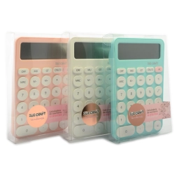 CALCULADORA IBI CRAFT TENDANCE, BIG DISPLAY 12 DGITOS, COLORES PASTEL