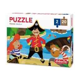 PUZZLE PIRATA 2 x 20 PIEZAS DIDACTA