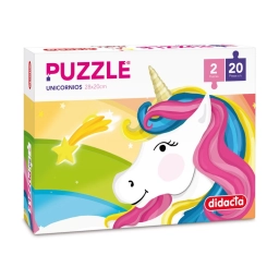 PUZZLE UNICORNIO 2 x 20 PIEZAS DIDACTA