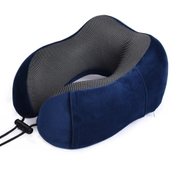 Almohada De Viaje Para Cuello Con Memoria - Azul Brio