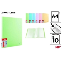 Carpeta Main Paper con 10 fundas colores pastel
