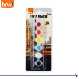 Tempera X6 Colores + Pincel - Diseo Xtreme - BRW 
