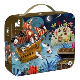 Puzzle Maletn de Busqueda del Tesoro Janod 36pcs