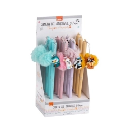 Lapicera borrable BRW con pompn y animalito