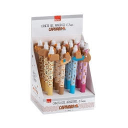 Boligrafo BRW 0.7mm borrable Capibara con spinner