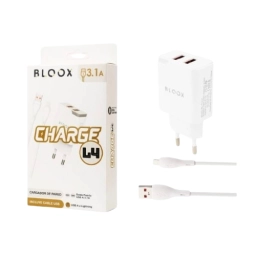 CARGADOR DE PARED 2 USB 3.1A / CABLE LIGHTNING