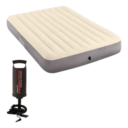 Colchn Inflable 1 plaza Dura Beam Intex + inflador Manual 29CM