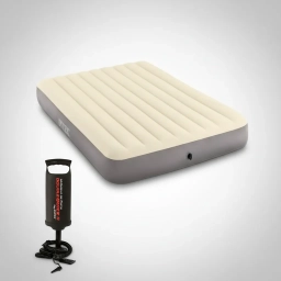 Colchn Inflable 2 Plaza + Inflador Manual 36cm Intex