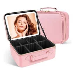 Estuche de maquillaje con espejo led