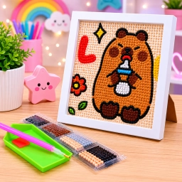 DIAMOND PAINTING CAPIBARA � Kit de Arte con Diamantes para Ni�os