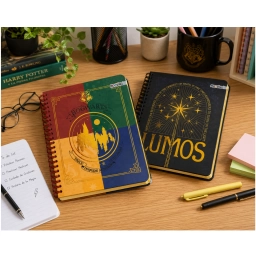 Cuaderno Harry Potter Mooving 1/2 Oficio Tapa Dura Espiral Licencia Oficial