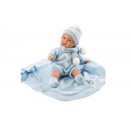 Muñeco Llorens Joel Llorón con Toquilla Celeste 38 cm